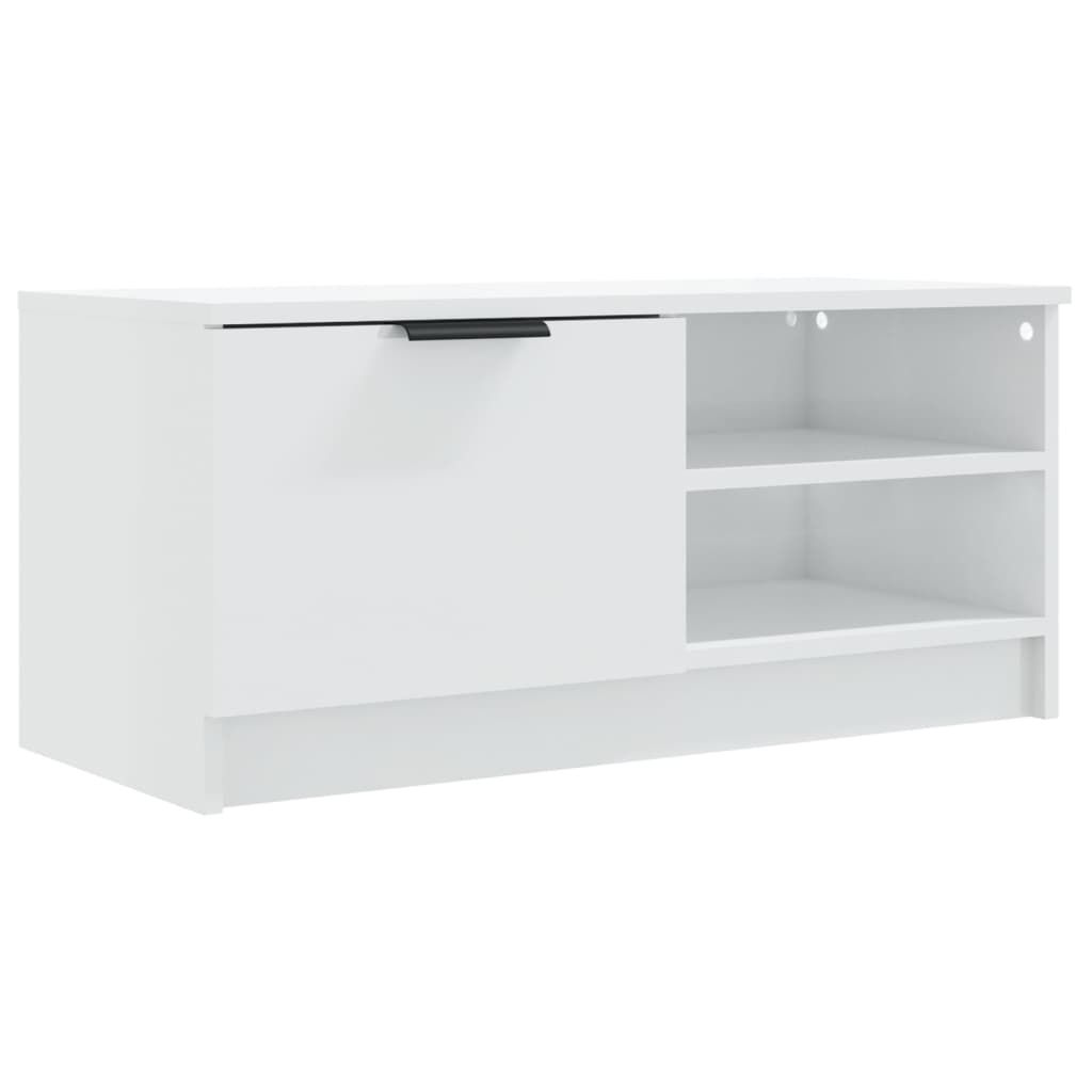 TV-Schrank Hochglanz-Weiß 80x35x36,5 cm Holzwerkstoff Produktbild 