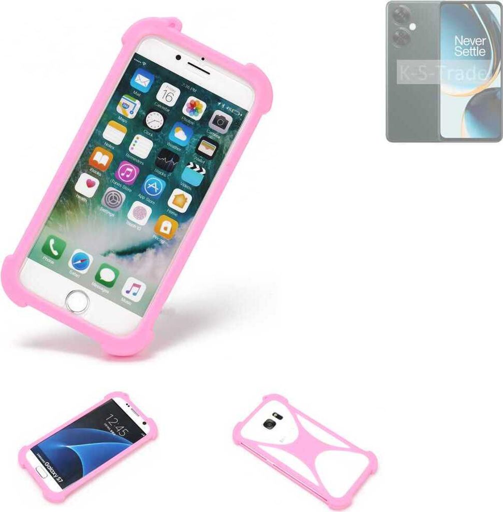 K-S-Trade Handy Hülle kompatibel mit OnePlus Nord CE 3 Lite 5G Schutz Hülle Bumper Silikon Schutz Hülle Cover Case Silikoncase Silikonbumper TPU