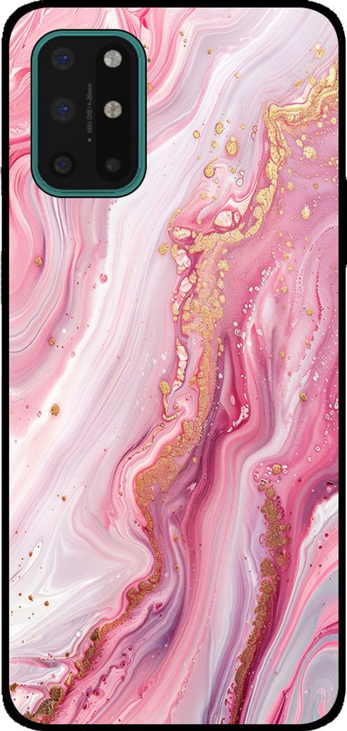 Smartphonica Telefon Fall geeignet für OnePlus 8T mit Marmor-Druck - TPU zurück Abdeckung Fall Marmor-Design - Rosa