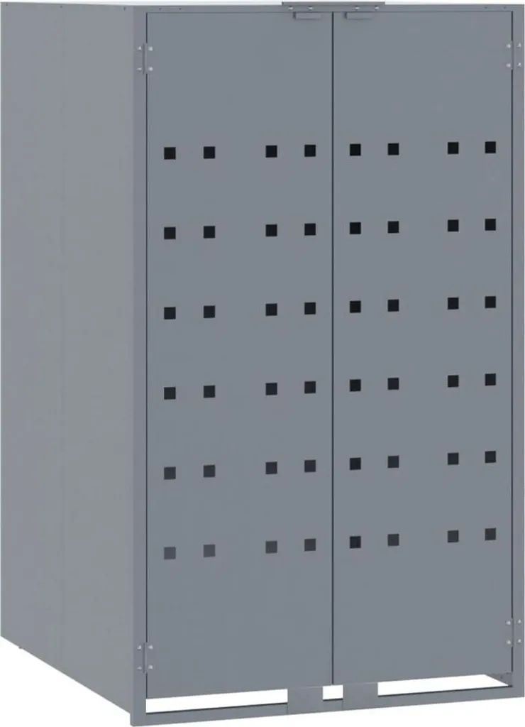 Rangement extérieur pour poubelle 1 tonne gris 69x79x117 cm vidaXL métal
