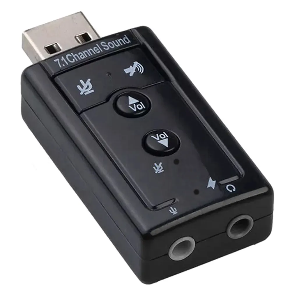 Scheda Audio Esterna USB 7.1 Apt Virtual | Audio 3D Sound Card Portatile