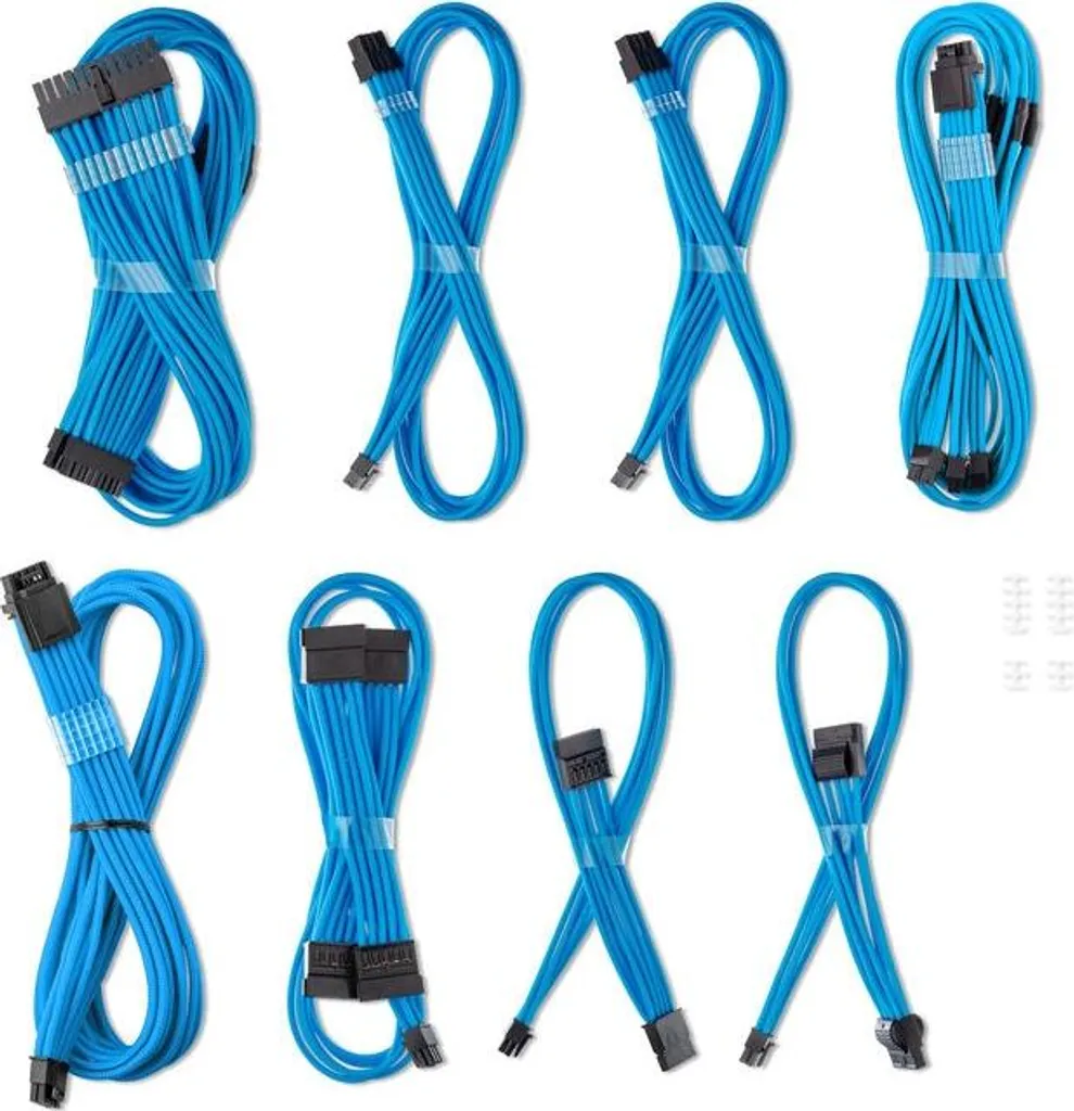Câble 12VHPWR StealthSense Bleu Clair pour Corsair RMi RMx ModMesh Pro