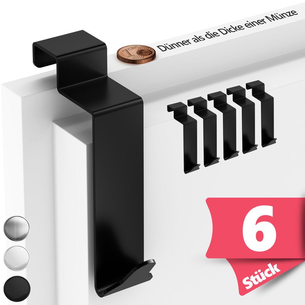 Lindenstein Premium Türhaken Innenseite, 6er SET