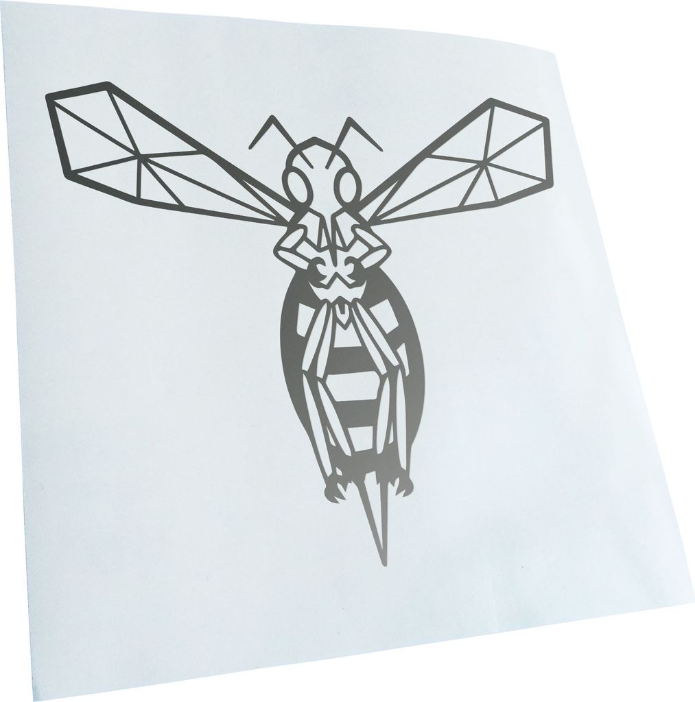 Kiwistar - Autoaufkleber - Hornisse Polygon wespe - Goldchrom - 10x8cm - Aufkleber für Auto, Laptop, Fahrrad, LKW, Motorrad mehrfarbig JDM Decal R...