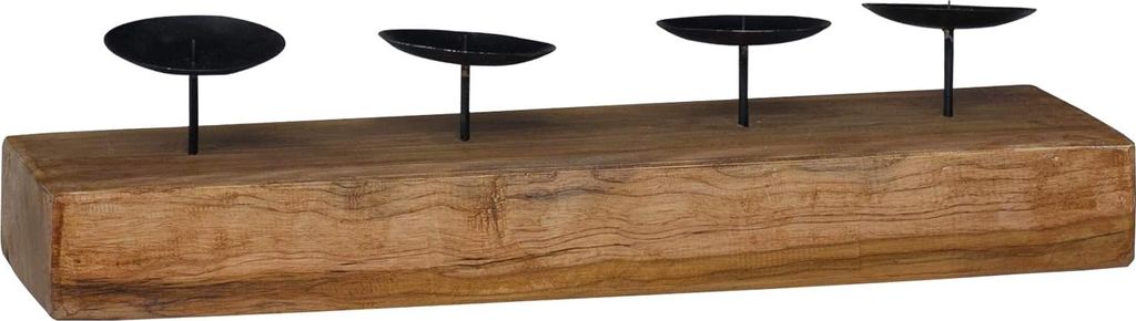 Kerzenhalter Natur 50 x 15 x 10 cm Massivholz Teak