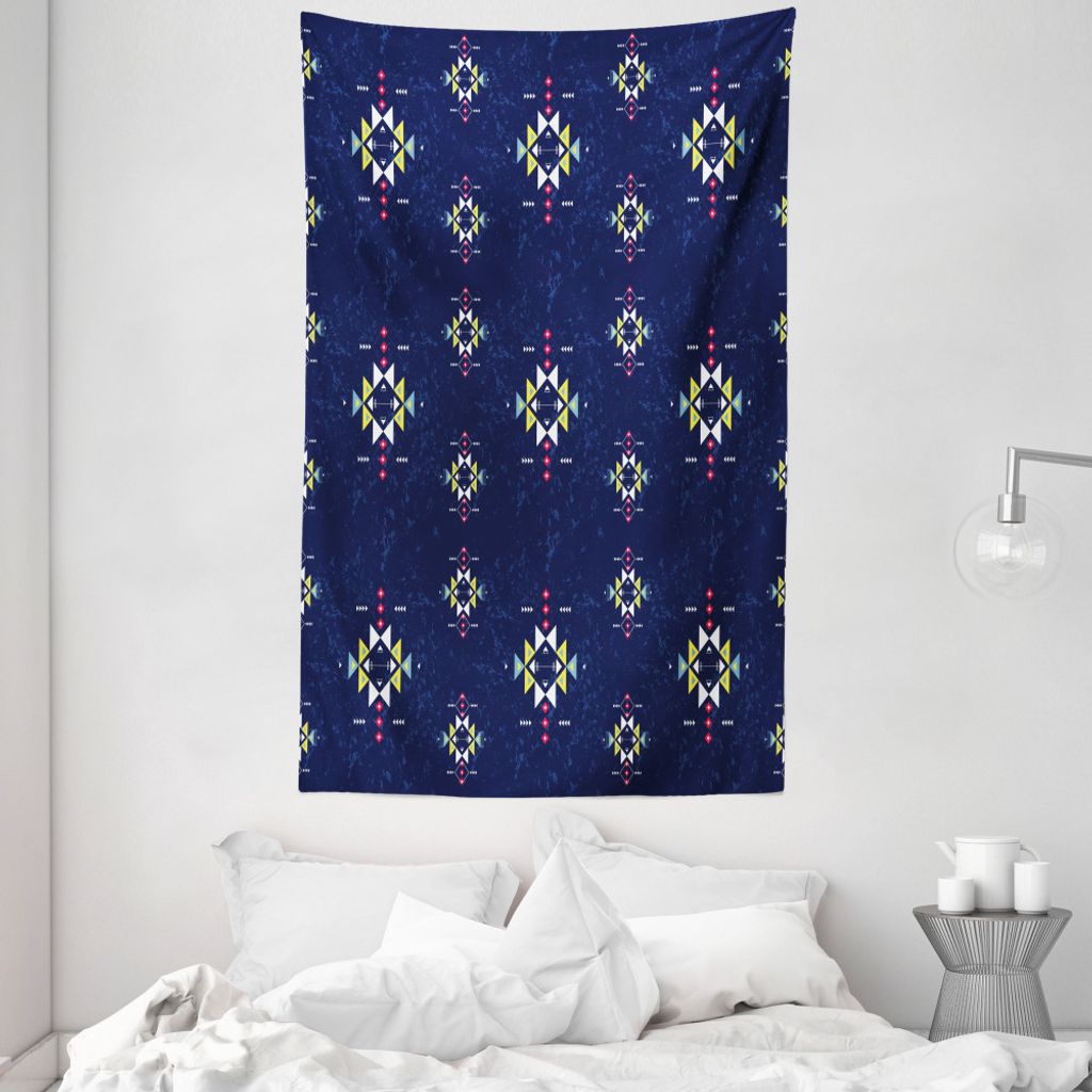 ABAKUHAUS Primitive Wandteppich und Tagesdecke, geometrische Kunst aus Weiches Mikrofaser Stoff Waschbar ohne Verblassen Digitaldruck, 140 x 230 cm...