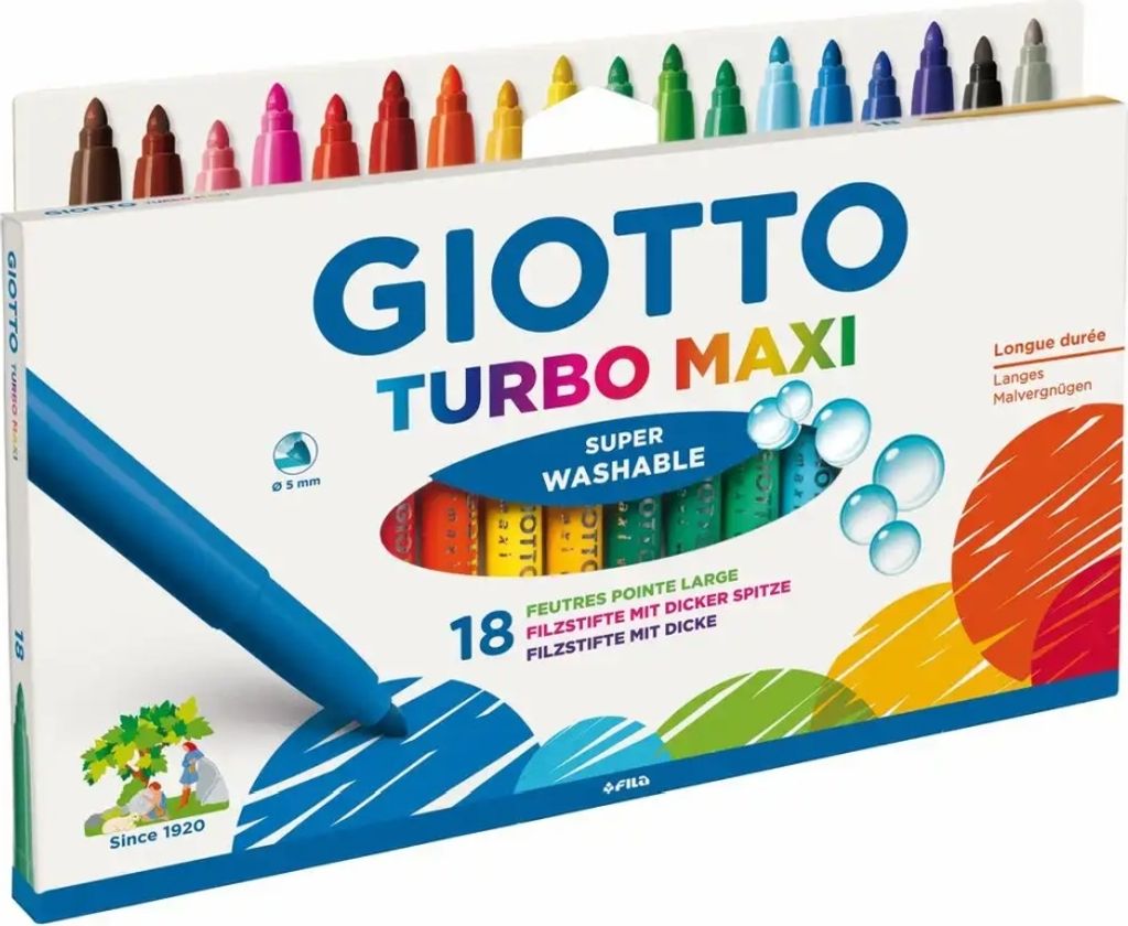GIOTTO Filzstifte Turbo Maxi 18 Stück Kartonetui
