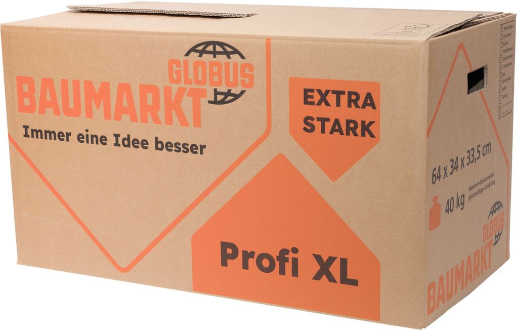 Globus Umzugskarton Profi XL Innenmaß: 64 x 34 x 33,5 cm Produktbild 
