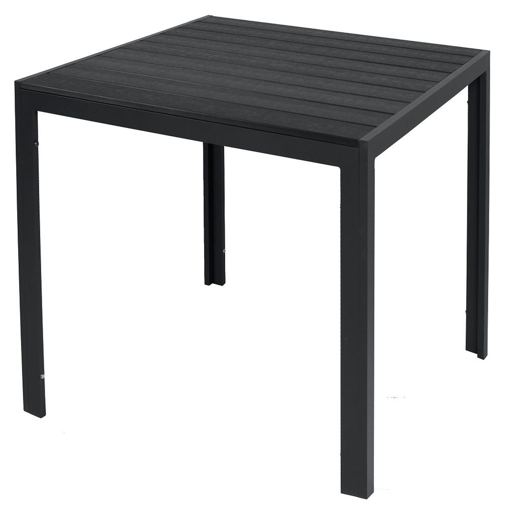 Non-Wood Gartentisch Aluminium anthrazit / schwarz 80x80cm Produktbild 