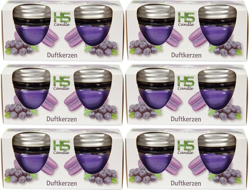 Duftkerze im Glas "Macaron" mit Deckel, 12er Pack mit je Produktbild 