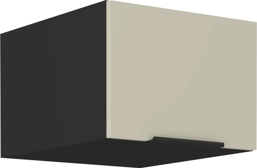 Pensile AGAFIJA 50cm Cashmere e Nero: Mobile da Cucina Moderno