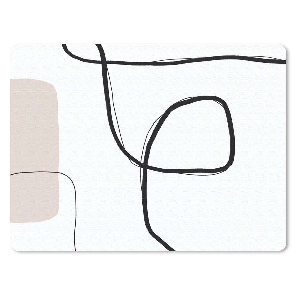 MuchoWow Mauspad Mousepad Abstrakt - Pastell - Minimalismus 23x19 cm - Mousepads - Maus Mat - Pad - Mausunterlage - Schreibtischunterlage - Mauspad