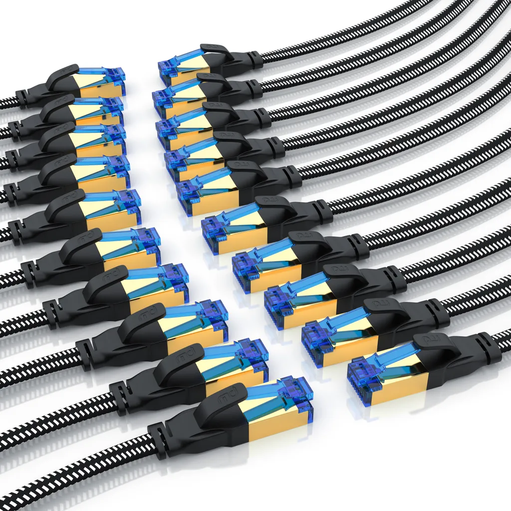 Cavo Ethernet Gaming CAT 8 Primewire 25cm | Zero Lag 40Gbps per PS5/PC