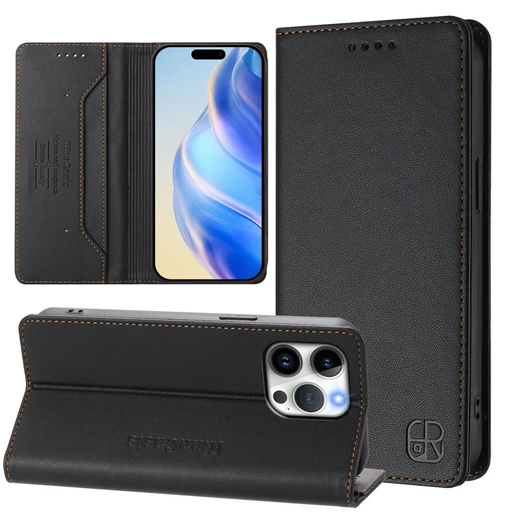RinaCasis iPhone 14 Pro Max: Custodia Smart Portafoglio con RFID