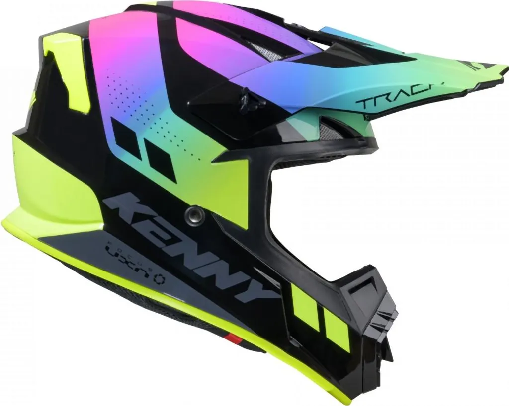 Casque Enduro Kenny Track XXL Noir Vert Idéal pour Sorties Moto Verte
