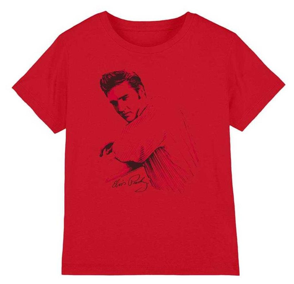 Elvis Presley - "On The Range" T-Shirt für Kinder TV33514 (104) (Rot)