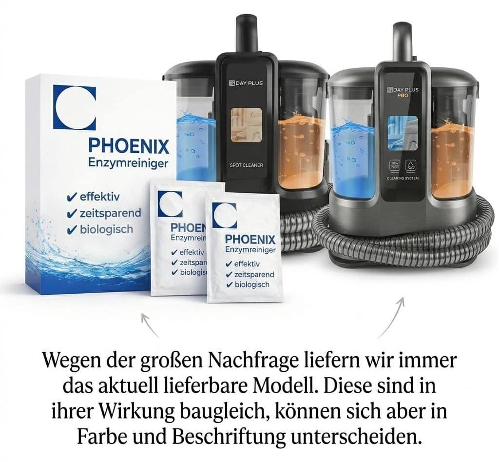 Katzenurin entfernen 500 g + Sprühextraktionssauger - PHOENIX Enzymreiniger - Teppich, Matratze, Sofa