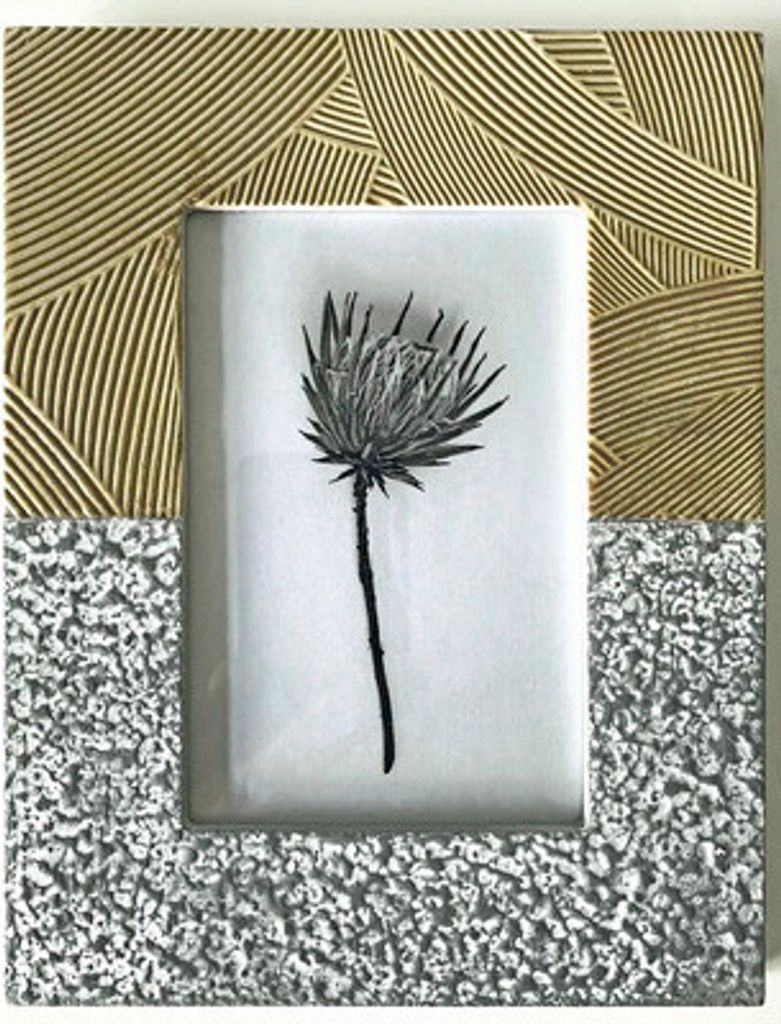 Portraitrahmen Kunststoff Ceramico beige grau 10x15 cm