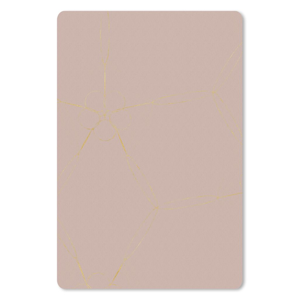 MuchoWow Mauspad Mousepad Muster - Altrosa - Gold 40x60 cm - Mousepads - Maus Mat - Pad - Mausunterlage - Schreibtisch Accesoire