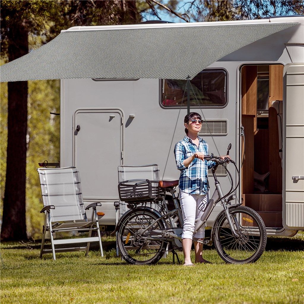 Moritz Sonnenschutz mit LEDs UV Schutz Wassersäule 400mm als Markise Vorzelt für Camping Wohnwagen Wohnmobil Terrasse