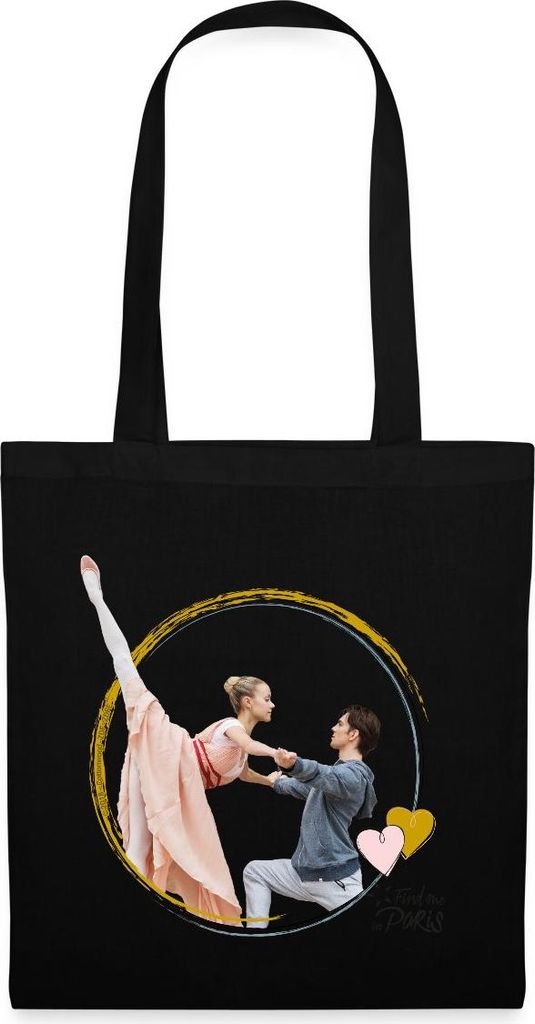 Spreadshirt Find me in Paris Lena und Max Stoffbeutel, One size, Schwarz