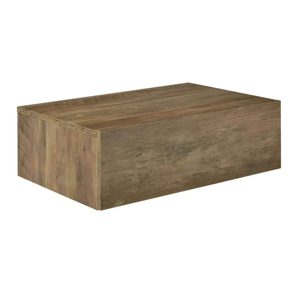 Scaffale a Muro Alivia 46x30x15 cm | Mensola Sospesa con Cassetto Legno
