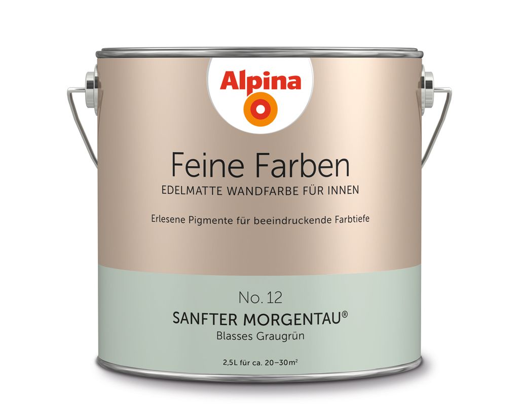 Alpina Feine Farben Wandfarbe No. 12 Sanfter Morgentau - Produktbild 