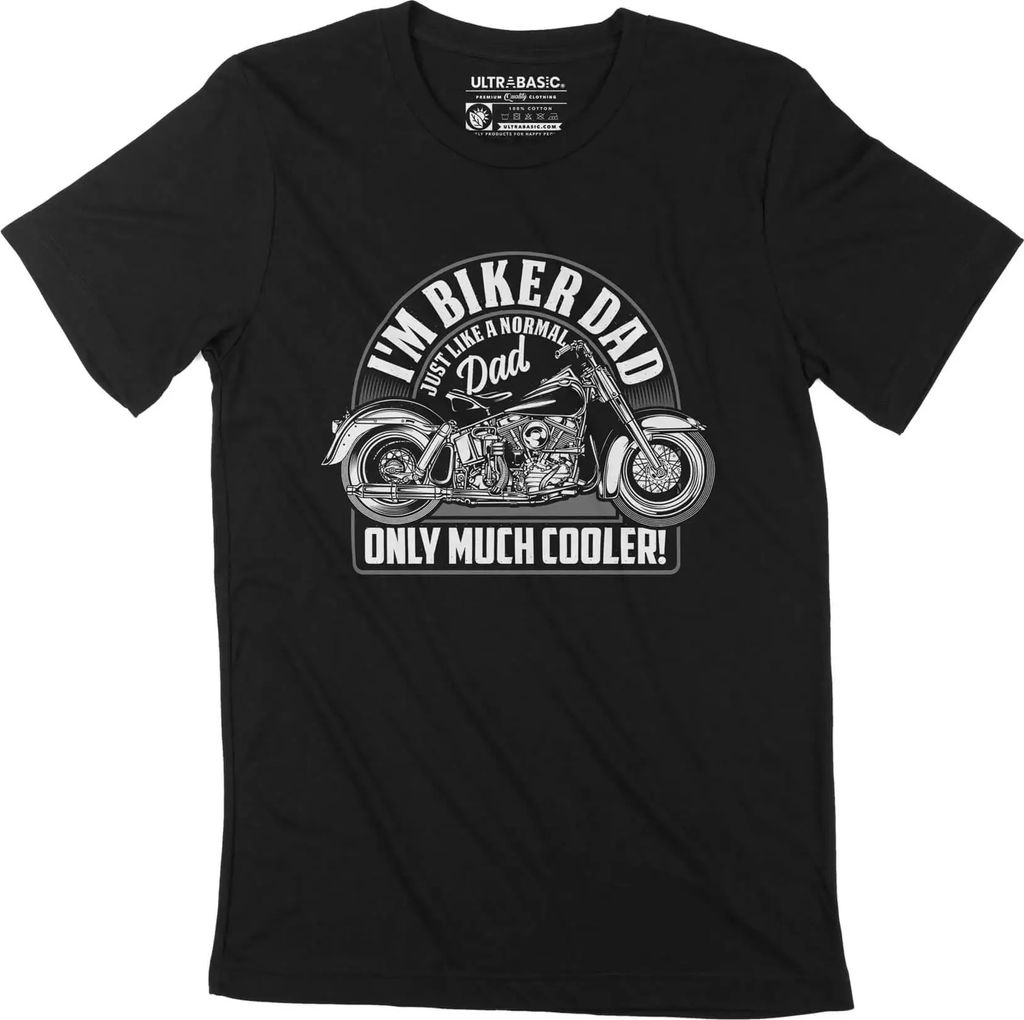Herren Grafik T-Shirt Ich bin Biker Dad nur viel cooler – I'm Biker Dad Only Much Cooler – Öko-Verantwortlich Vintage Jahrgang Kurzarm Lustige...