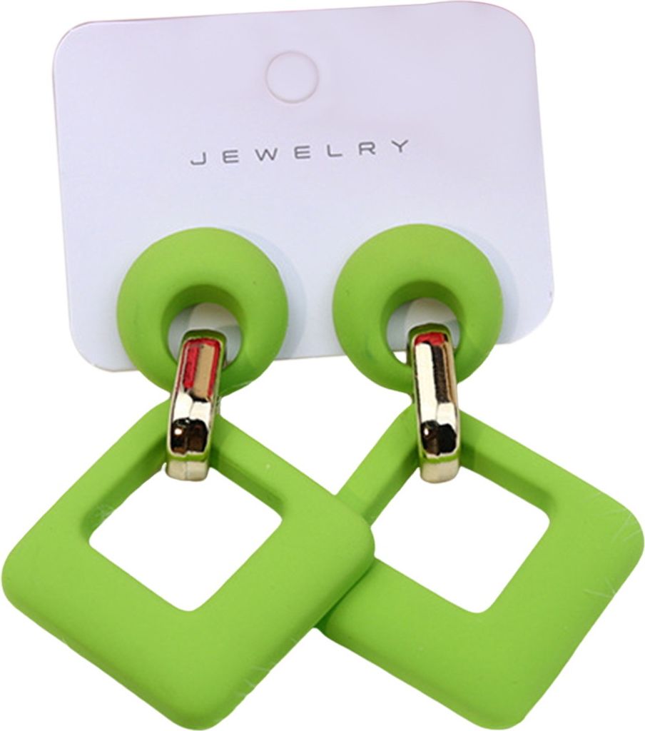 1 Paar geometrische Tropfenohrringe, quadratisches, hohles Design, Ohrringe, leicht, verformungsbeständig, Schmuck, Geschenk für Mutter, Schweste...