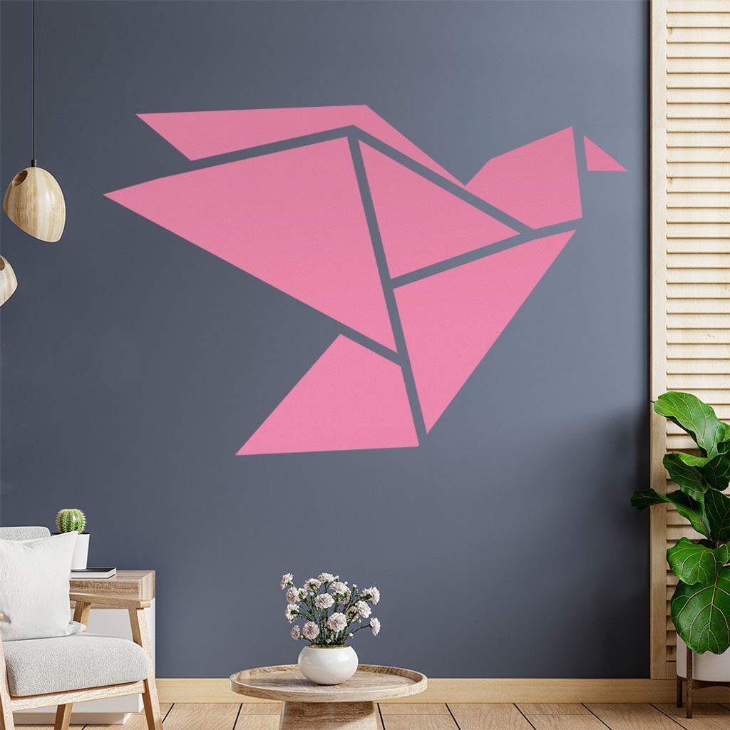 Papierfalten Vogel M1 Wandtattoo Wandaufkleber Wall Sticker - Dekoration, Küche, Wohnzimmer, Schlafzimmer, Badezimmer