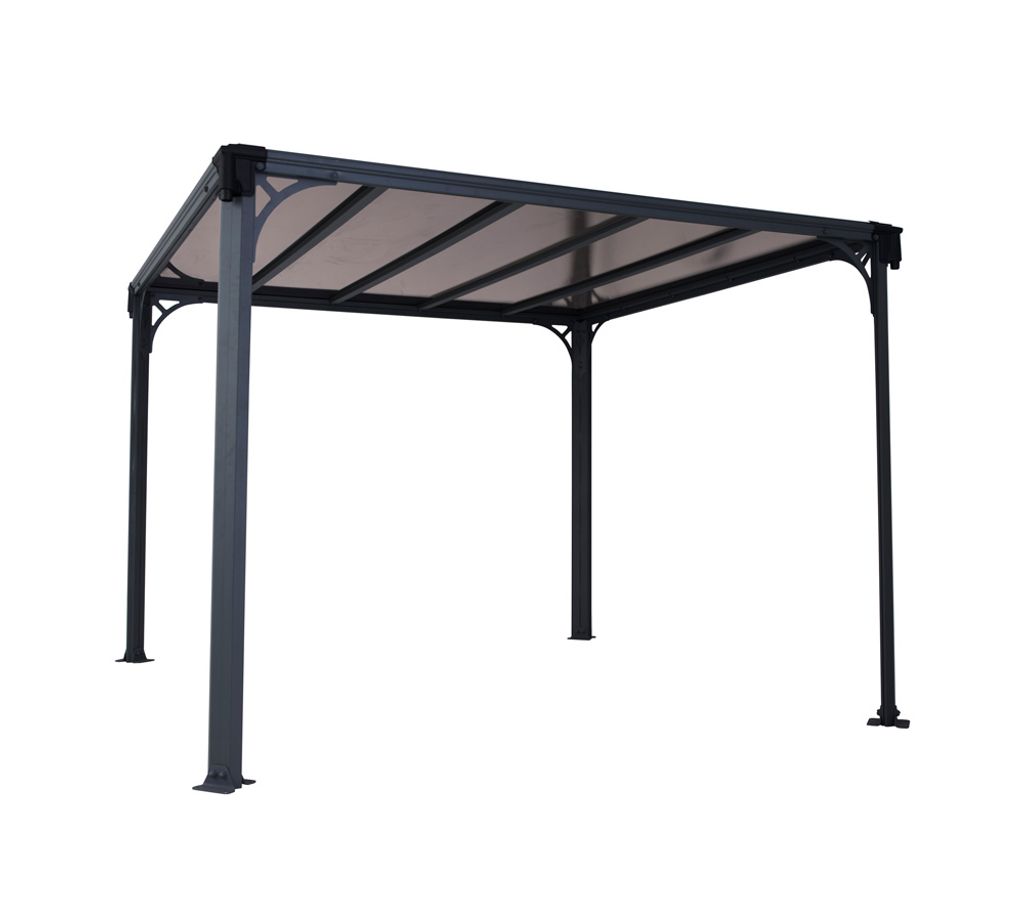 Palram - Canopia Aluminium Pavillon Milano 3000 Anthrazit 308x308x225 cm