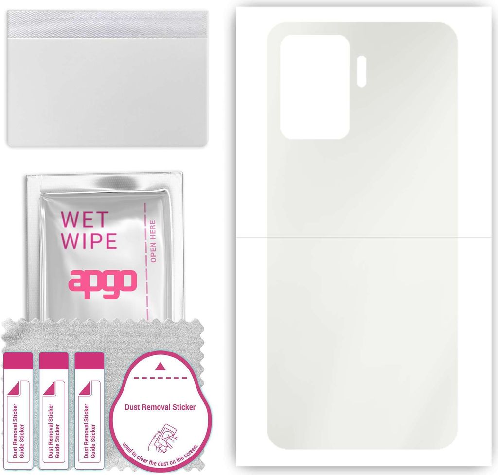 apgo Rückseite Schutzfolie, Matt, kompatibel mit Oppo Reno 5 Lite, Hinten Hydrogel-Displayschutzfolie mit Positionierhilfe, kratzfest, einfache Mo...