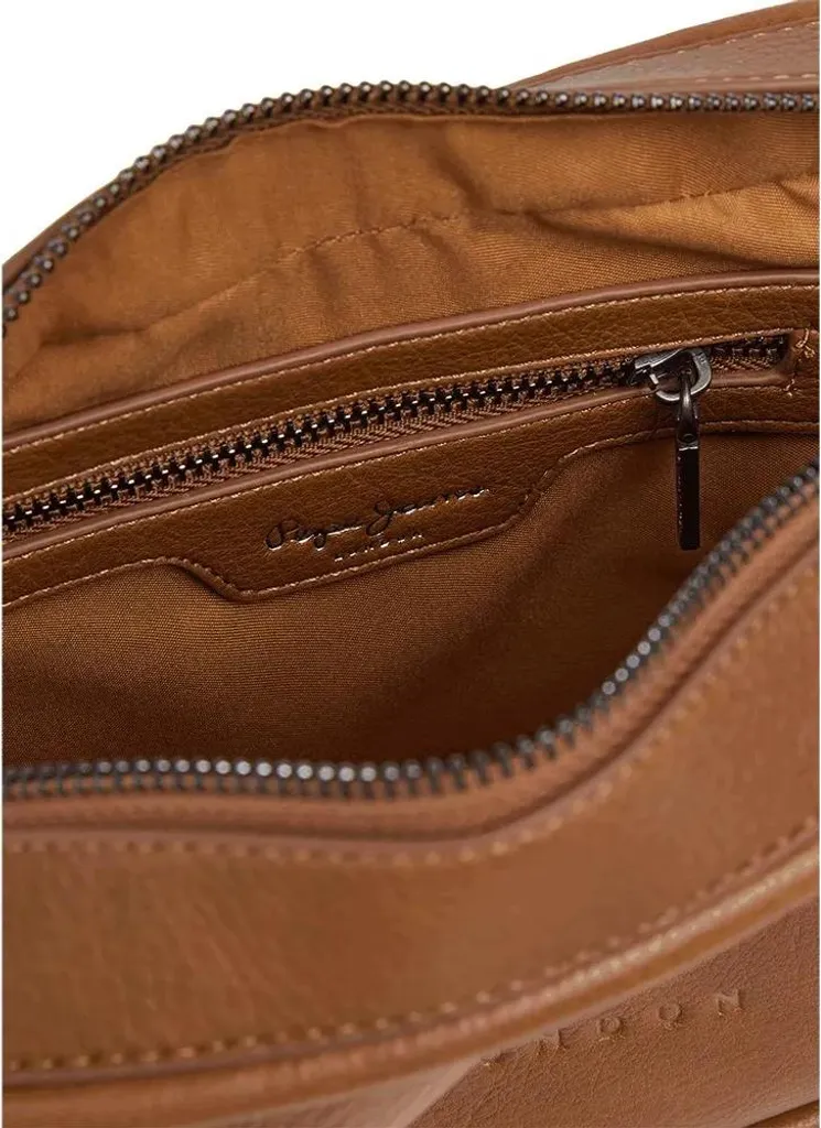 Sacoche bandoulière marron Pepe Jeans Bassy Code - Format compact - 5