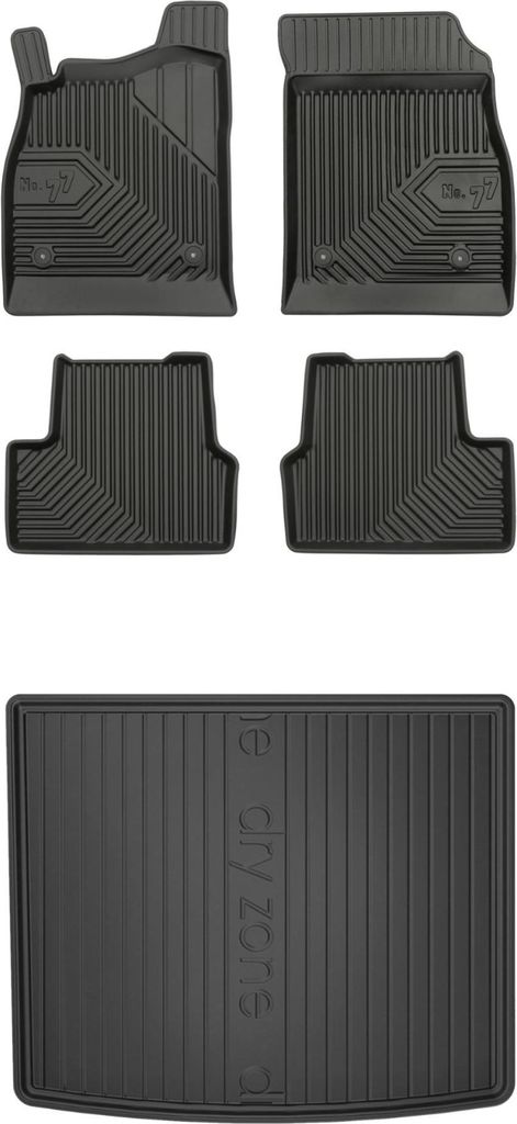 FROGUM Gummimatten Auto Fußmatten + Kofferraummatte für Chevrolet Cruze I 2008-16