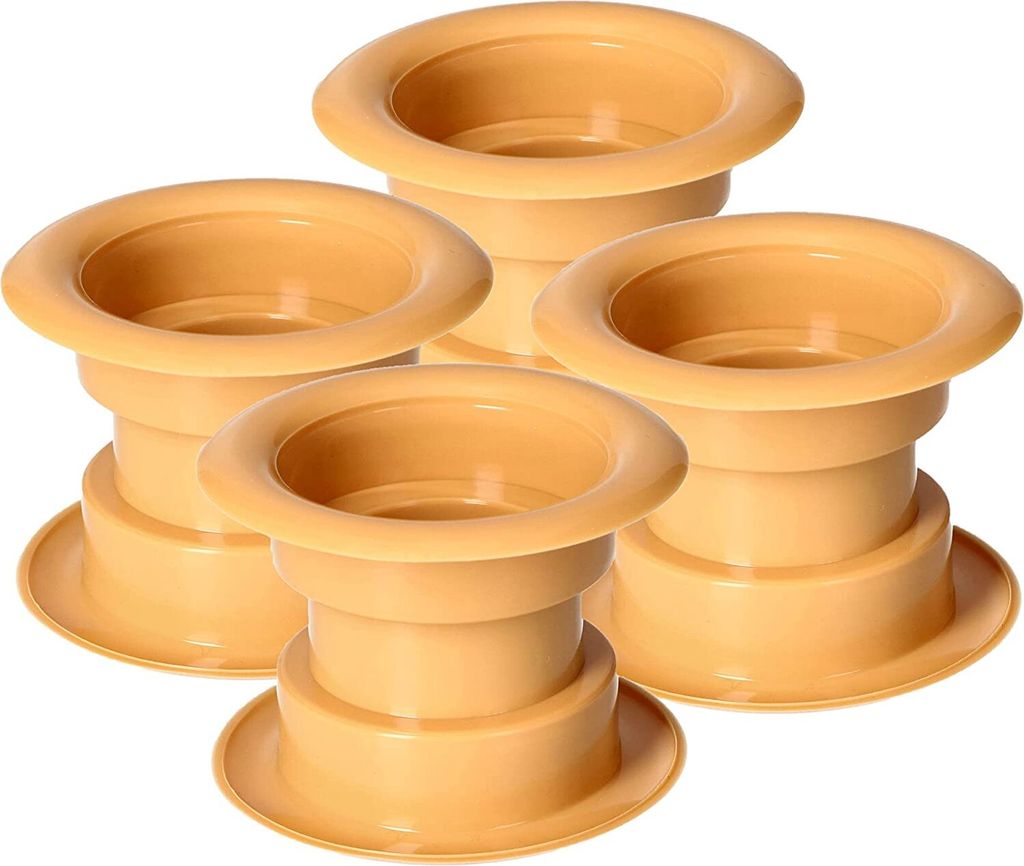 KOTARBAU 4er Set Luftgitter Rund Eiche aus Kunststoff für Badezimmertüren