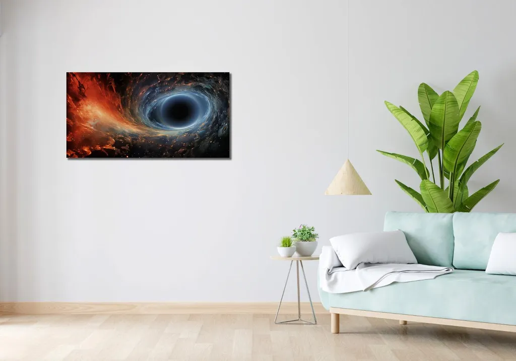 Quadro Moderno Spazio 100x50 cm - Arredo Casa Galassia Infinito - 2