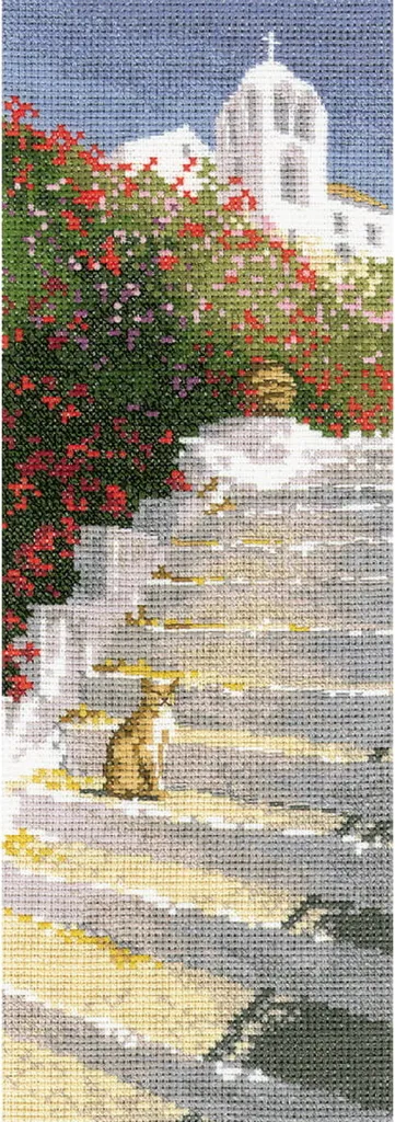 Kit Point de Croix Facile Toile Aida Escalier Grec Heritage 31x11cm