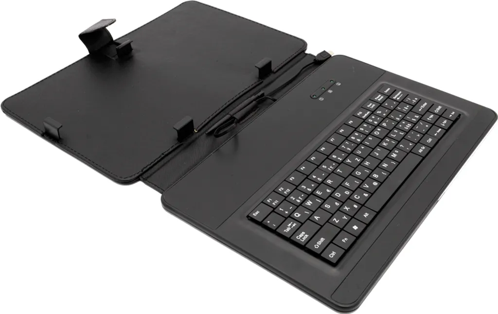 AIREN AiTab Custodia in Pelle con Tastiera USB 10" Nero | Layout Multi