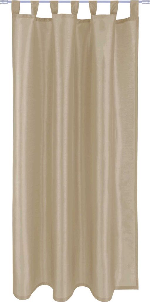Gardine Alessia blickdicht mit Schlaufen, Maße: 140x2145cm, Farbe: Taupe