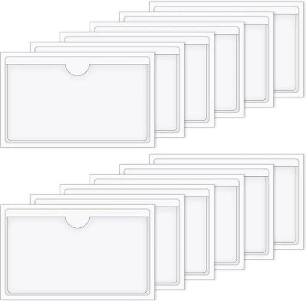 Support de carte stationnement pour pare-brise, pochettes adhésives x12