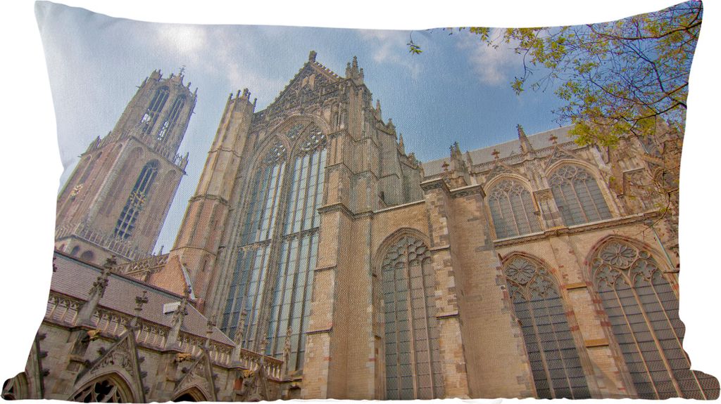 MuchoWow Zierkissen Sofakissen Wohnzimmer Dekokissen 50x30 cm Dom - Kathedrale - Utrecht - Wohnzimmerdekoration - Polster mit Photo