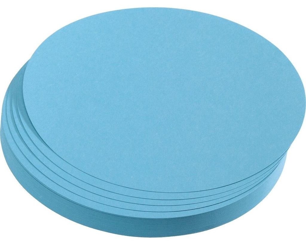 Moderations-Karte Kreis 14cm hellblau 500 Stück