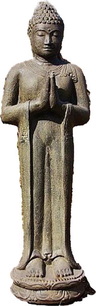 Schöner Buddha aus Steinguss perfekt für den Garten die Terrasse oder den Teich ist Frostfest Witterungsbeständig und Neu 118cm H, AP-STB-119-af