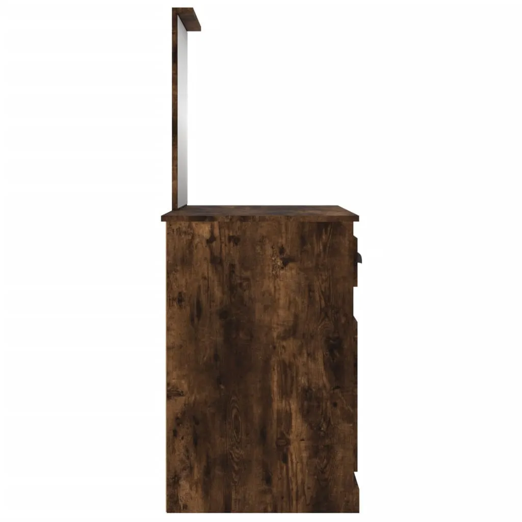 Tavolo da Trucco SYFAX Rovere Fumo 90x50cm | Robusto e Pratico - 5
