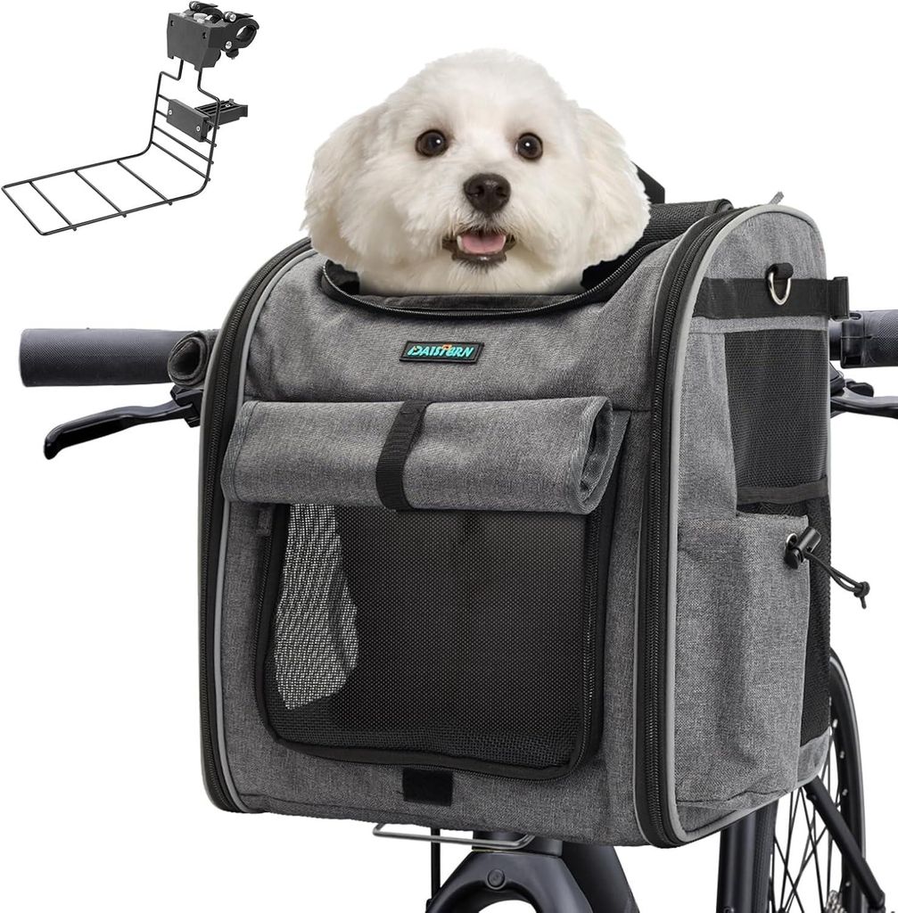 Panier pour chien à l'avant du vélo - Sac de transport Image du produit 