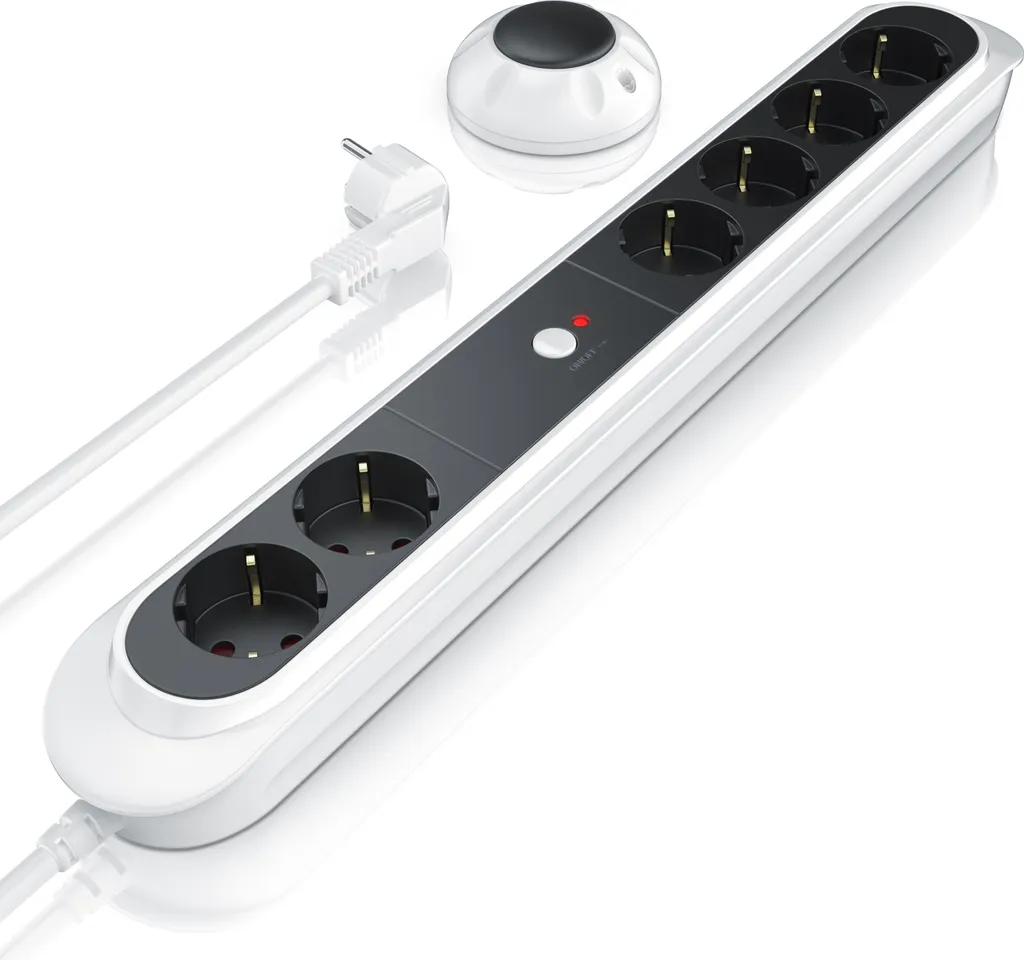 BEARWARE Ciabatta Multipla 6 Vie 3680W - Presa Professionale 16A