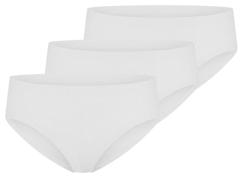 Schiesser 3er Pack Invisible Baumwolle Slip Aus softem, natürlichem Material mit hohem Baumwoll-Anteil, Komplett nahtlos verarbeitet, dadurch unsi...