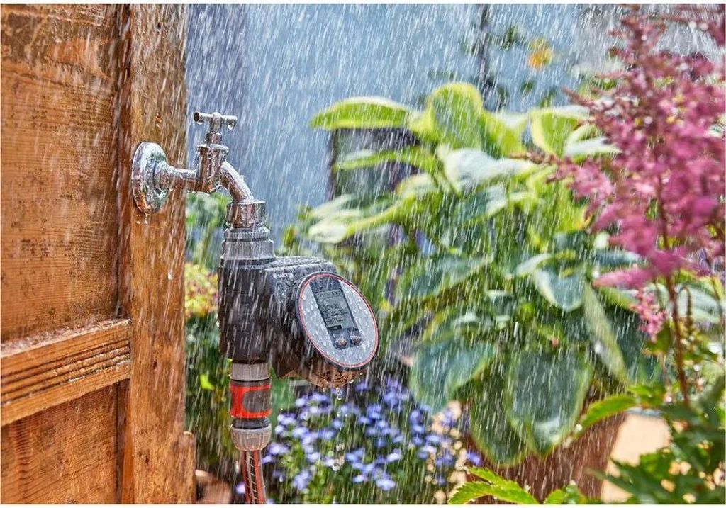 Irrigatore da giardino con sistema di irrigazione rotante a 360°, verde