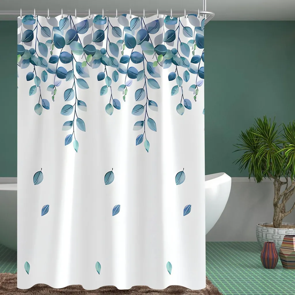 180x180 cm Tenda da doccia Stile Boho Fiori Rosa Foglia Verde Tenda da bagno Antimuffa Impermeabile Tessuto lavabile Tenda da bagno | Leroy Merlin