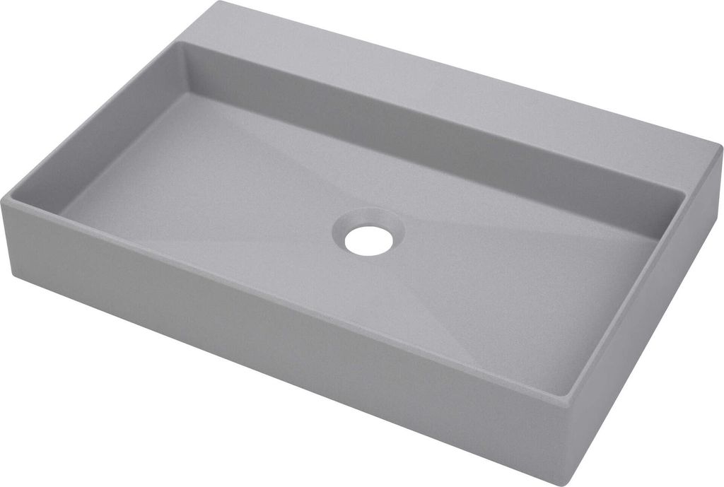 Granite countertop washbasin with space for a tap - 60x40 cm